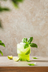 Basil smash cocktail,