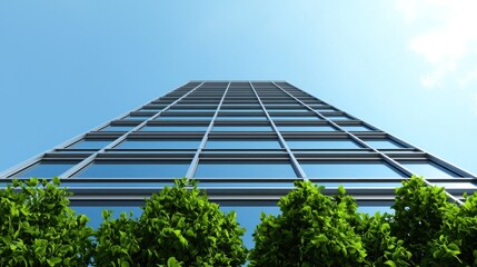 Innovative office building design embracing technology urban environment high-resolution imagery