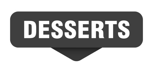 desserts sticker. desserts sign on transparent background