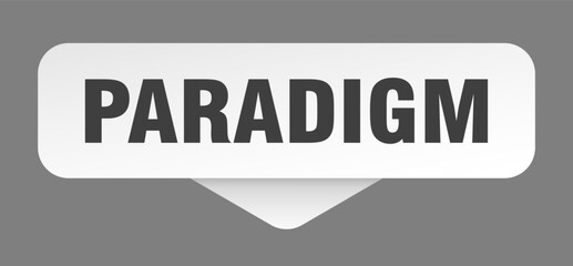 paradigm sticker. paradigm sign isolated on gray background