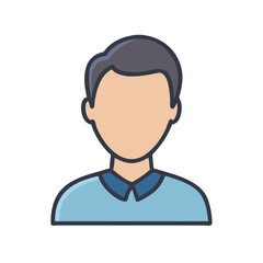 Male Avatar Representing User or Profile Icon Design