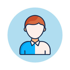 Male Avatar Representing User or Profile Icon Design