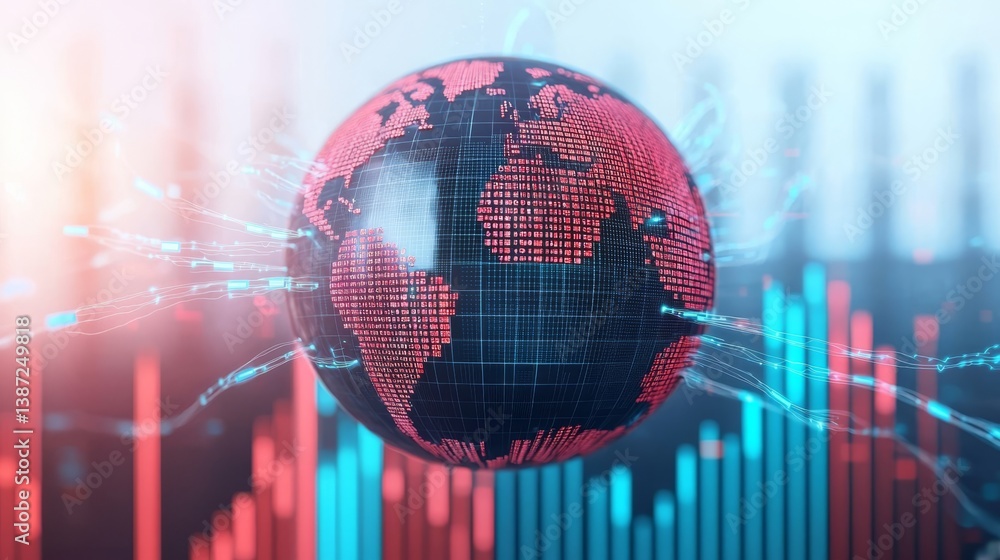 Poster global data network revolution digital world infographic visualization high-tech environment data-dr