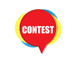 contest vector design in circles and dialog boxes for your competition