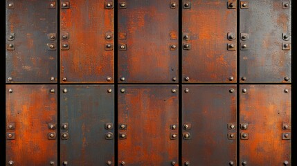 Fototapeta premium Rusty Metal Texture Background in Abandoned Warehouse Industrial Photography Urban Exploration Close-up Details