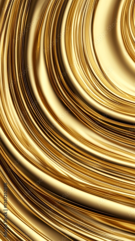 Poster dynamic gold swirling liquid texture abstract art digital design vibrant environment close-up viewpo