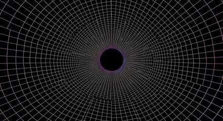 Fototapeta premium Wireframe Vortex: A Digital Descent AI Generated