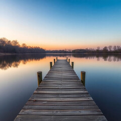 Obraz premium pier on the lake