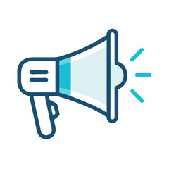 Megaphone Icon Representing Announcement or Promotion Icon Design