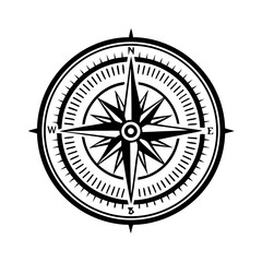 Modern Compass Icon Isolated on Background &ndash; Vector Illustration