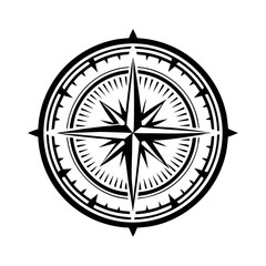 Modern Compass Icon Isolated on Background &ndash; Vector Illustration