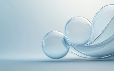 An abstract business background of crystal glass