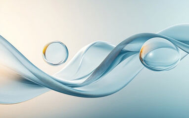 An abstract business background of crystal glass