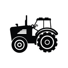 farm tractor isolated on white background, 