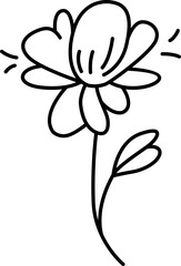 background flower pattern design outline 