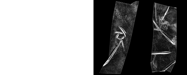 White Masking Tape PNG &ndash; Retro Style Sticky Tape Set for Posters Isolated on a Transparent Background