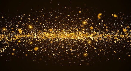 Golden Stardust River AI Generated