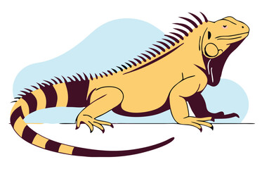 Fototapeta premium Black Lizard Silhouette Vector Set: Stylized Reptile Clipart in Vintage Tattoo and Wildlife Design Style. Adobe Art and Illustrator.