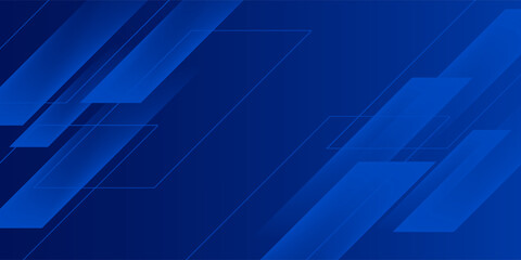 dark blue background with abstract square shape, dynamic and sport banner concept.