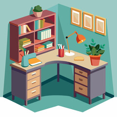 vector illustration of a modern kitchen