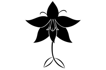 Campanula Flower silhouette vector illustration