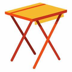 orange chair isolated on white