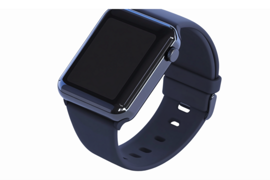 Modern Smartwatch Design with Sleek Black Display and Stylish Blue Strap for Tech Enthusiasts