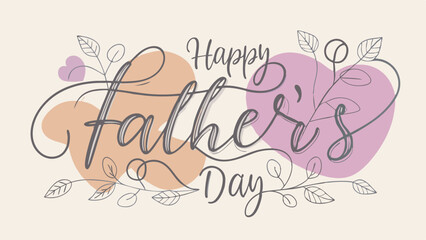 Happy Father's Day Typography Vector Text and Clipart