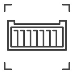 Thin line Shipping Container vector icon