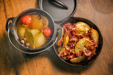 ポトフ　French stew (potaufeu) for outdoor camping