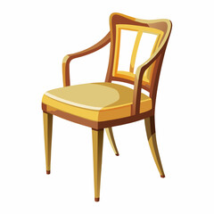 wooden chair isolated on white