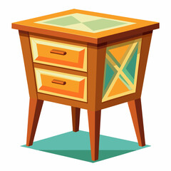 wooden table isolated