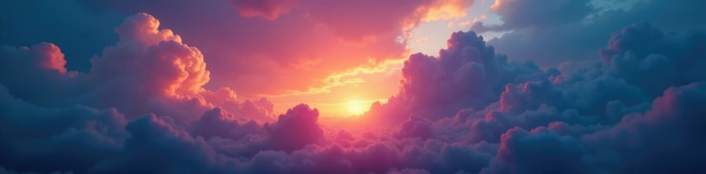 Colorful sky with arcoiris and darkening clouds, atmosfera, cieloscuro, nubes