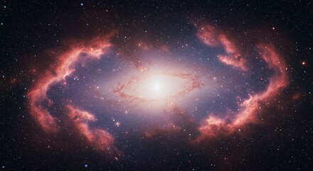 Cosmic Heartbeat: A Stellar Nebula's Embrace AI Generated