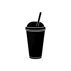 paper cup with straw