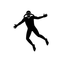 silhouette of jumping man