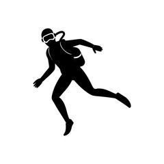 Fototapeta premium jumping man silhouette