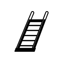 ladder on white background