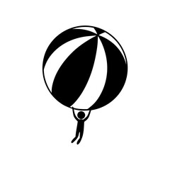 beachball-in-air-vector-silhouette