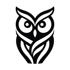 Stylized Owl Illustration Graphic Design for Logo Icon or Symbol
