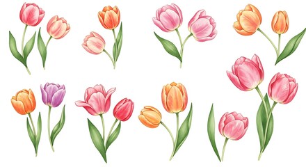 Fototapeta premium Tulip Whisper AI Generated