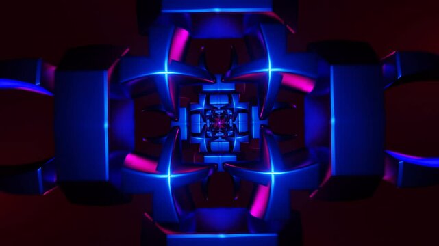 Dynamic strobe lights and geometric abstractions in seamless loop
