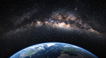 Obraz premium Cosmic Embrace AI Generated