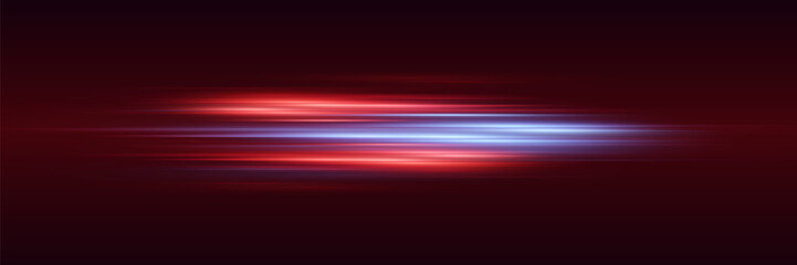 Glowing speed effect. Abstract rays of movement and speed.