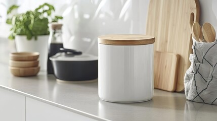 -liter beverage jar with bamboo lid on a minimalist kitchen shelf