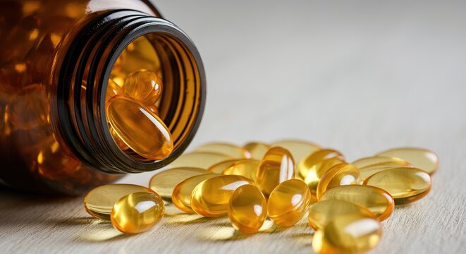 Vitamin D Soft gel Capsules, Nutritional Supplement for Health Support, Omega-3 Fish Oil Capsules for Optimal Health Benefits