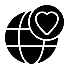 Nonprofit Fundraising Solid Icon