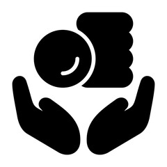 Charity Supporter Solid Icon