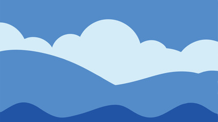 Vector Blue Sea Wave Design.
