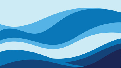 Vector Blue Sea Wave Design.
